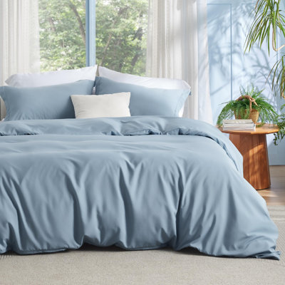 Ensemble de housse de couette en polyester et rayonne de bambou