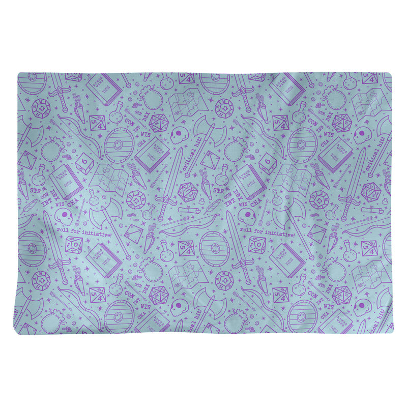 Napperon en coton 18 po Classic RPG, Bleu / Mauve