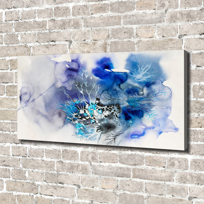 Abstraction Flowers - Wrapped Canvas Print