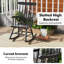 Chaise d'extérieur en bois massif à bascule Myja