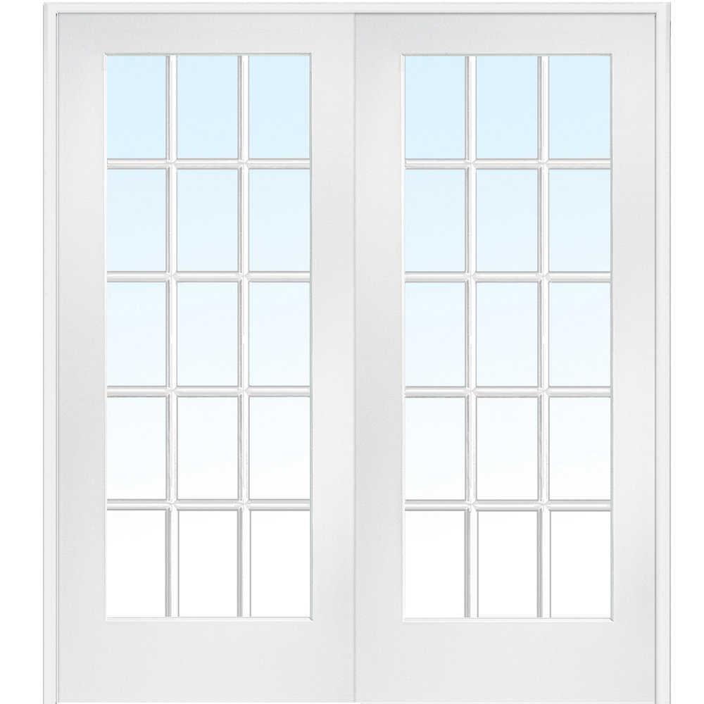 Verona Home Design 15Lite True Divided Clear Glass Primed Prehung