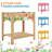 Toliver 8-Pocket Wood Elevated Garden Planter with Fabric Liner