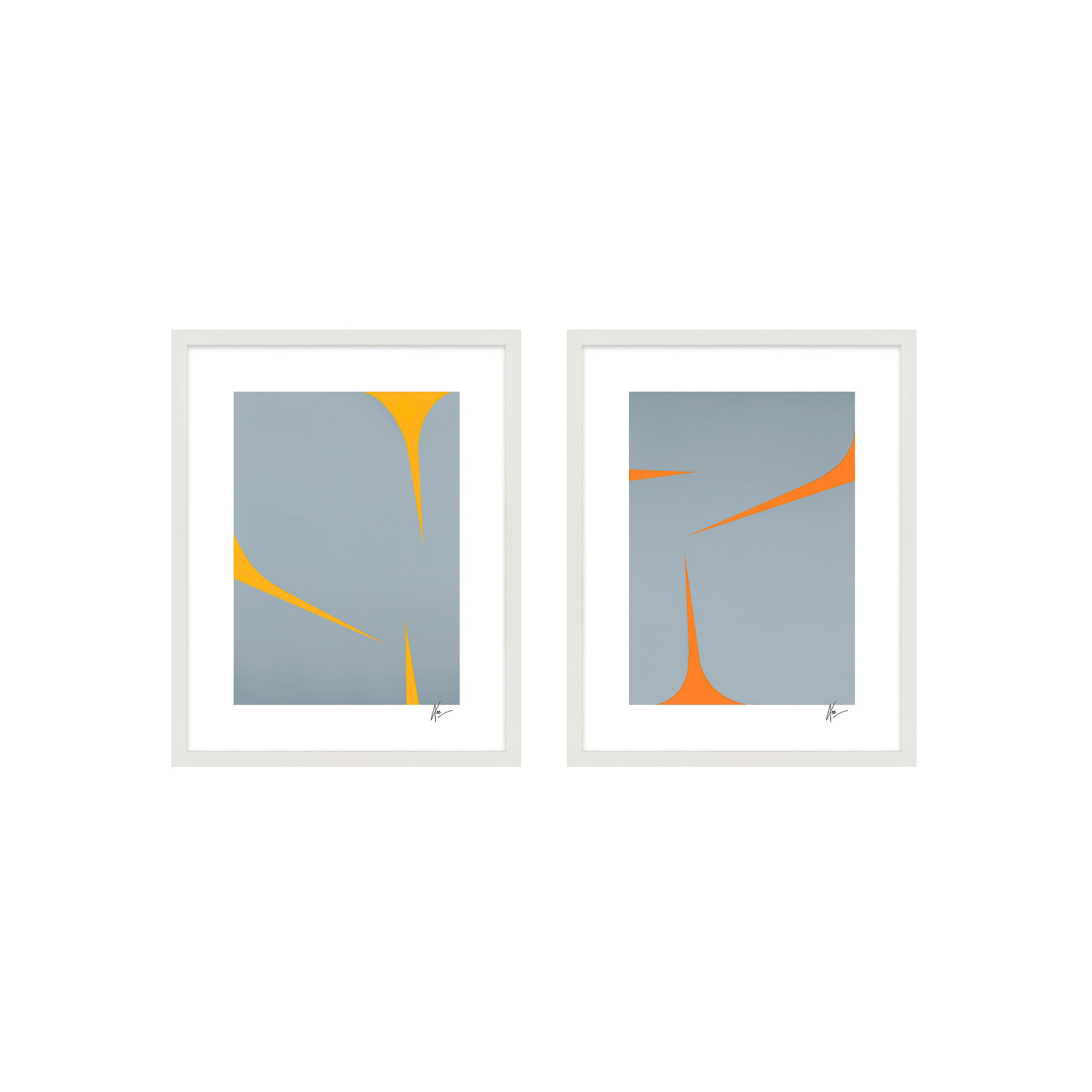 Clouds. Set Of 2 by Lee Lessem, 16" W x 20" H, White