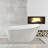 67" Streamline Freestanding Soaking Acrylic Bathtub With Drain and Bamboo Tray-311333747