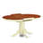7 Piece Dining Table Set Consist of an Oval Dining Room Table with Butterfly Leaf and 6 Wooden Seat Chairs, 42x60 Inch, Buttermilk & Cherry-644856369-602205729