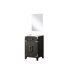 18 po Meuble-lavabo simple en chêne noir avec miroir 20 po