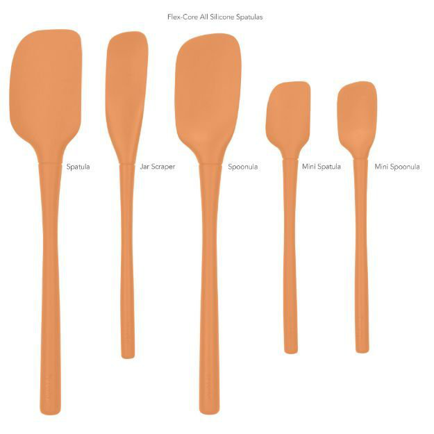 Flex-Core Spatula Silicone Set of 5 - Black, Apricot