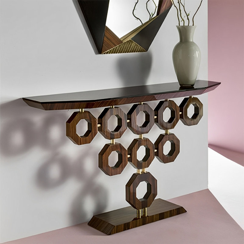 Modern Art Creative Console Table, 33.46" H x 47.24" W x 15.75" D