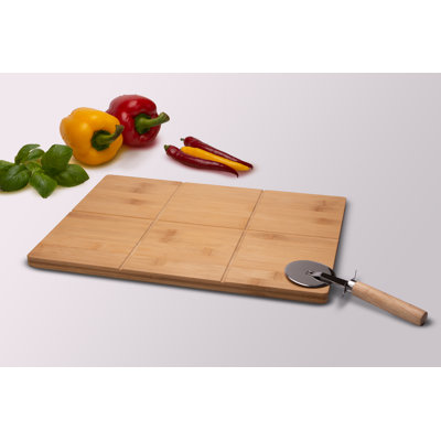 Pizzabrett Inkl. Schneider, Eckig, Extra Groß