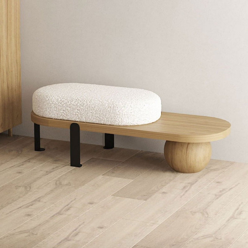 Upholstered Bench, Burlywood, 17.72'' H x 55.12'' W x 13.78'' D