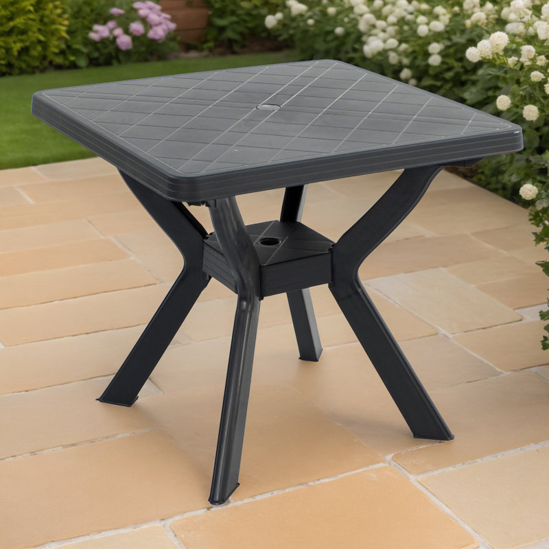 Turin Plastic Dining Table, Anthracite