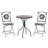 Ousley 2 - Person Metal Patio Dining Set with Round Table