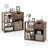  2 Pcs 3-cube Bookshelf 2-tier Open Shelf Bookcase With Drawer Home Storage Organizer