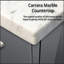 Meuble-lavabo simple 24 po X P 22 po P, comptoir en marbre de Carrare et Miroir-1395753858
