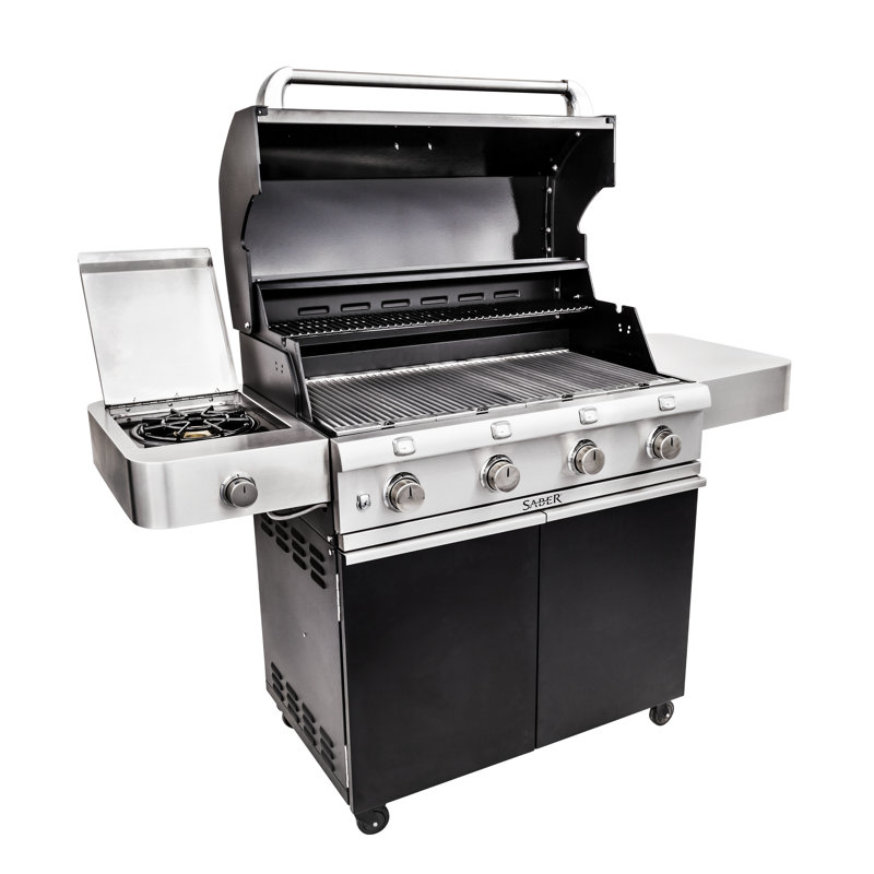 Sabre 4-Burner Infrared Propane Gas Grill, Black