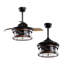 Ventilateur de plafond à pales rétractables 36 po avec ensemble d'éclairage et télécommande Montara