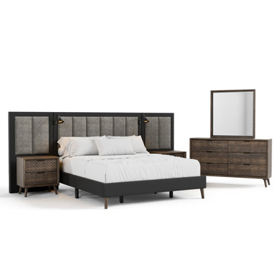 Ensemble de chambre à coucher 5 pièces Lujuan
