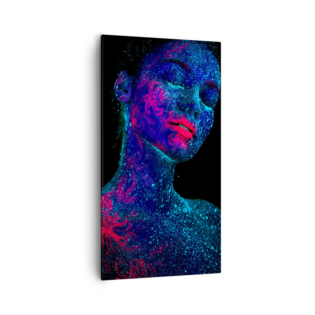 Leinwandbild Woman Ultraviolet Glitter