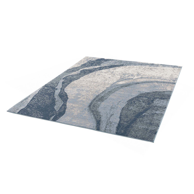 Abstract Area Rug For Living Room Bedroom, Rectangle 5'3" x 7'
