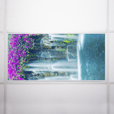 Couvre-lampes fluorescents de classe Waterfall pour plafonniers - pour luminaire 2 x 4 - par Octo Lights