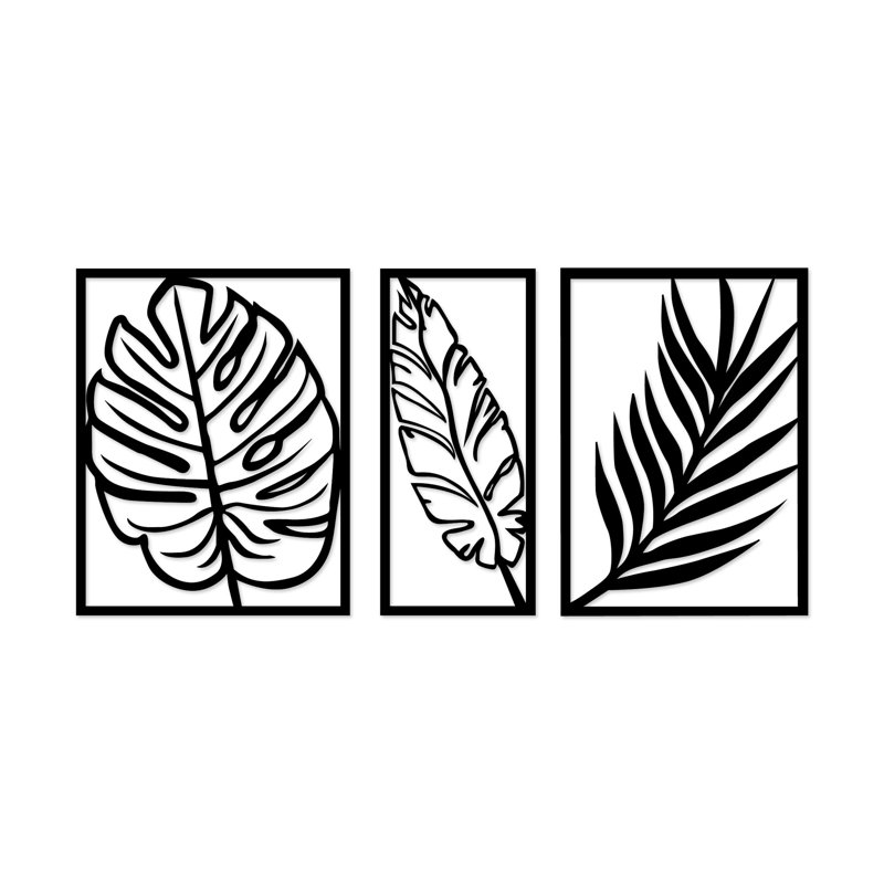 Nykeemah Stylish Black Metal Wall Accessory, 31.5 x 15.0 inches | 100% Durable Metal, Thickness: 0.06 inches | Easy Wall-Mount Design, Lightweight at 2.2 lbs | Perfect for Home Decor, Modern Aesthetic & Unique Touch