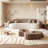 Beauty salon lounge detachable curved sofa.
