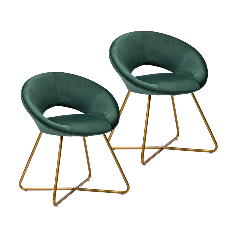 Velvet Barrel Chair, Green