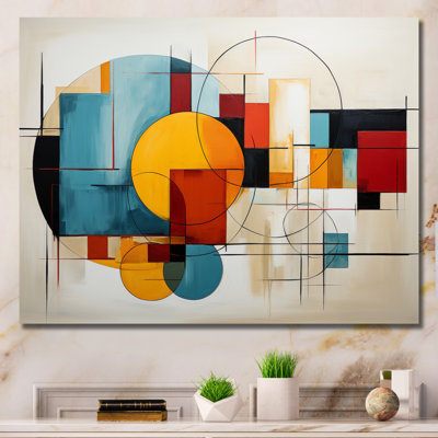 Geoppo Geometric Abstraction Focus II - Abstract Geometric Framed Wall Art