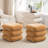 Modern Upholstered Square Swivel-Top Ottoman-1159420083