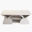 Table basse de coin arrondie avec tablettes ouvertes-60997058