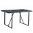 Vesta Modern 55" Rectangular Dining Table, Black Faux Marble Tabletop with Sturdy Metal Sled Base for Kitchen & Dining Room-71806695-74105744