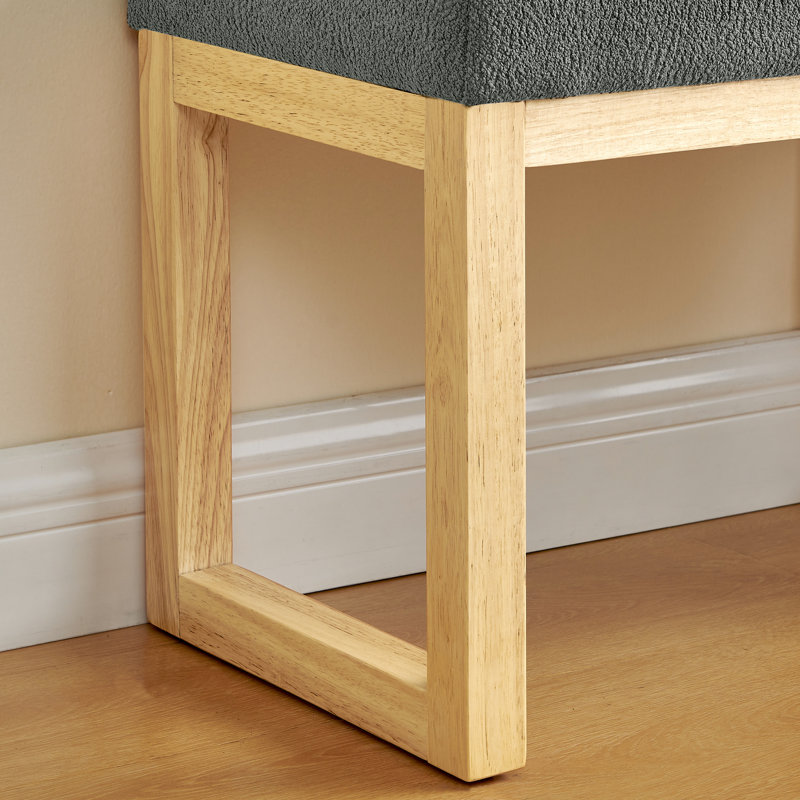 Dark Gray Shoe - Changing Bench, Clean Contours, Solid Wood Frame, Soft Cushion, Easy To Assemble In Small Rooms Line Outline, Ideal For Sized Areas