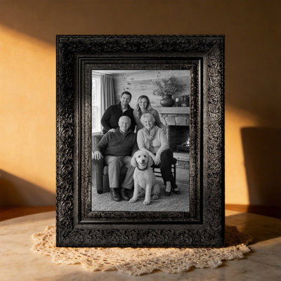 Black 3 PCS Home Accent Picture Frame for 8" x 10" Photos and Housewarming Gifts