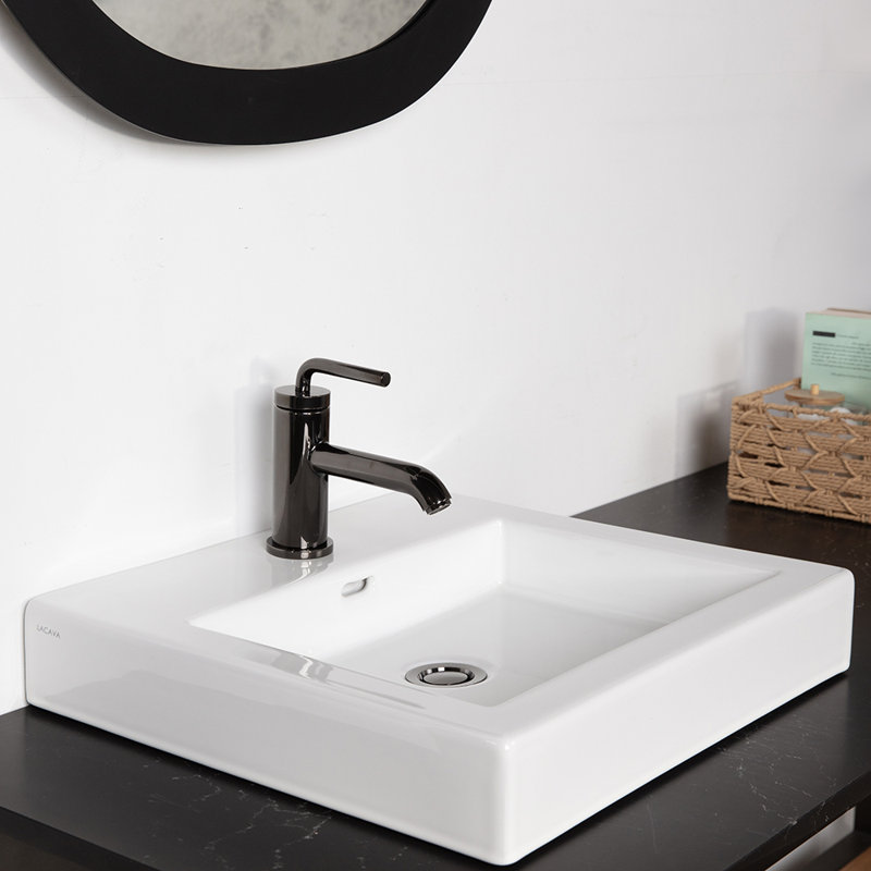 Aquaplane 18.88'' L Bathroom Sink, 0 Hole