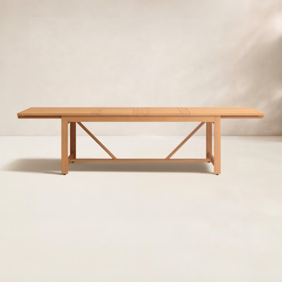 Alyisa Extendable Eucalyptus Patio Dining Table