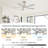 Whisper Solid Wood Ceiling Fan Light With Remote Control And Silent Dc Motor，Sand Nickel&Light Gray-551556689