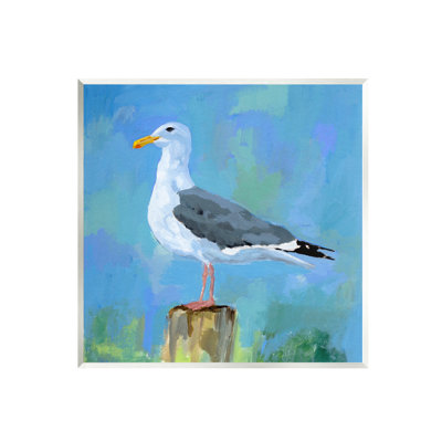 " Coastal Seagull Painting " by Victoria Barnes Painting Print