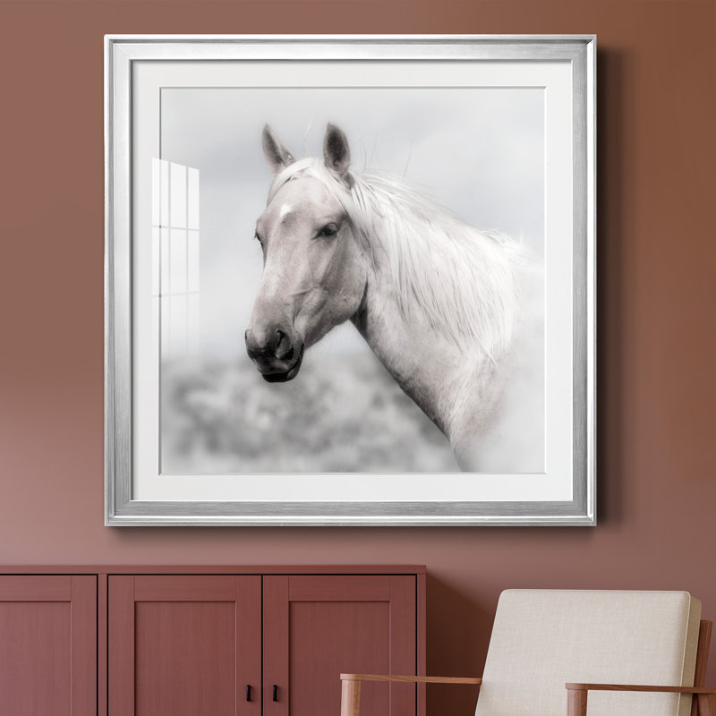 Wild and Free - Peinture encadrée, H 30,5 po x l 30,5 po x P 1,5 po, Toile encadrée argentée