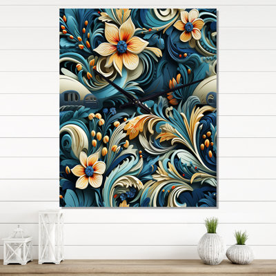 Janeyah - Floral Modern Wall Clock