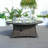 Anderew Oval Aluminum Propane Fire Pit Table with Hidden Fuel Tank