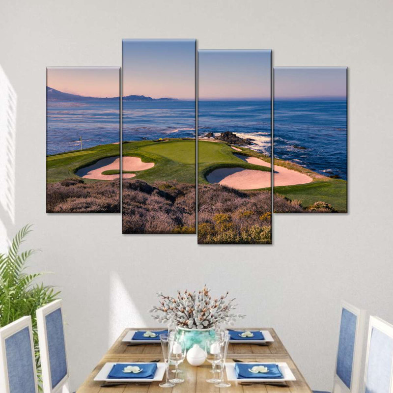 «Pebble Beach Golf Club», reproduction d'art sur toile, H 48 po x l 75 po x P 1,25 po