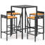  Garden Bar Set Black