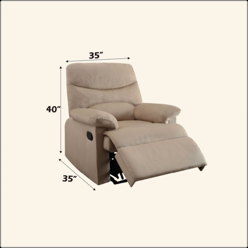 Fauteuil inclinable en tissu tissé, Beige