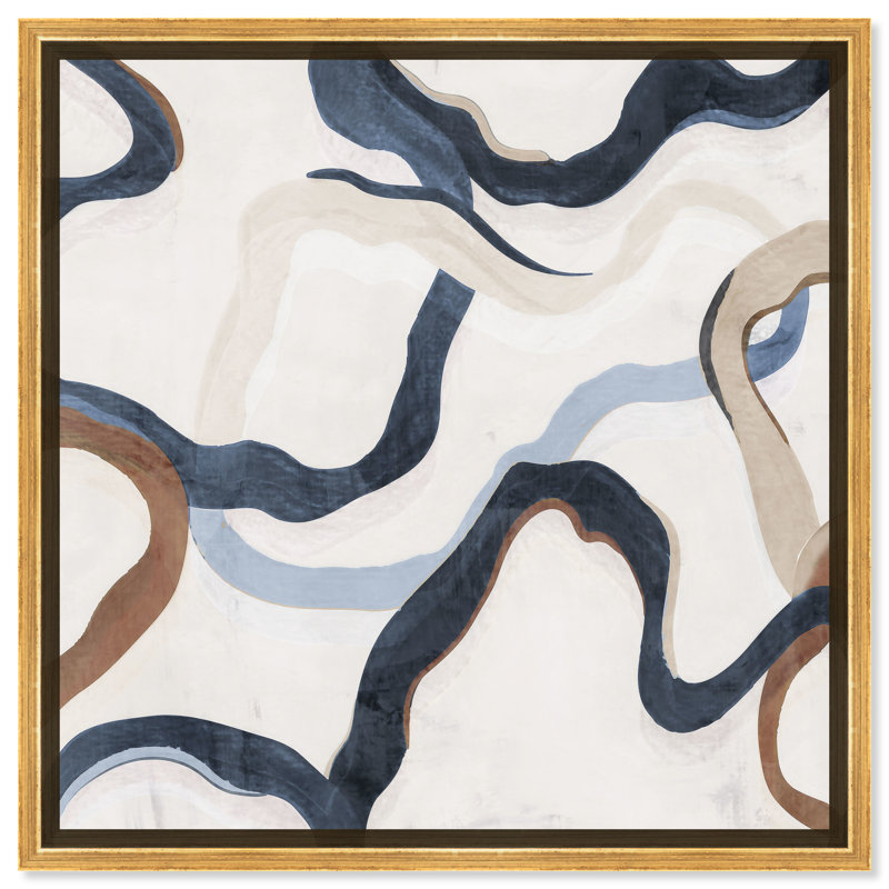 Paths Of Life " Paths Of Life III " by Oliver Gal, Gold Framed, 17.5" H x 17.5" W