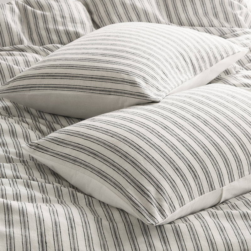 Ensemble de housse de couette 3 pièces Etta, Gris, Housse de couette très grand et 2 très grandes t