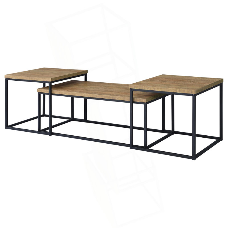 Ensemble de tables basses 3 pièces Rosey Mango