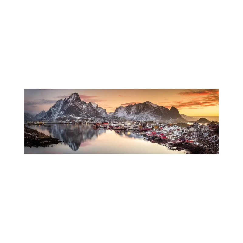 Reine Morning Light by Lior Yaakobi - Wrapped Canvas Panoramic Print, 30.48 cm H x 91.44 cm W x 1.91 cm D