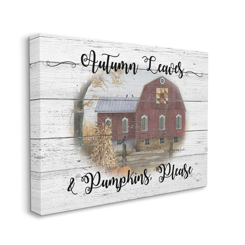 «Pumpkins S'il vous plaît Fall Autumn Farm Rustic Wood Textured Design» par Billy Jacobs - impression d'art graphique