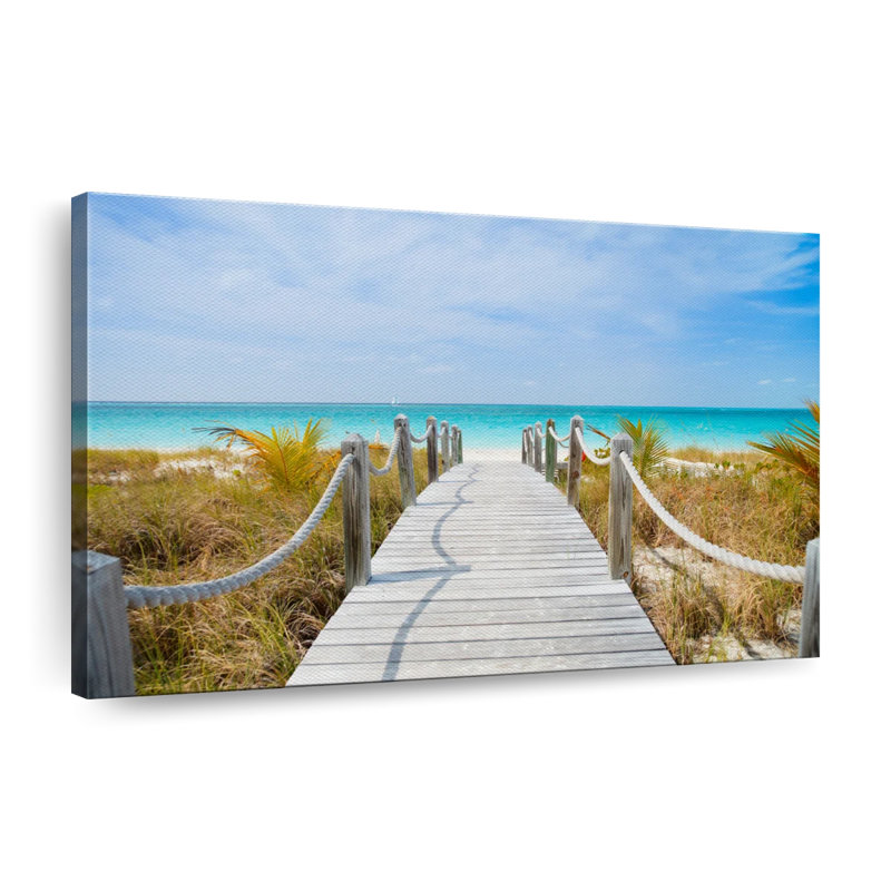 «Turks and Caicos Walkway», reproduction sur toile, H 20 po x l 30 po x P 1,25 po
