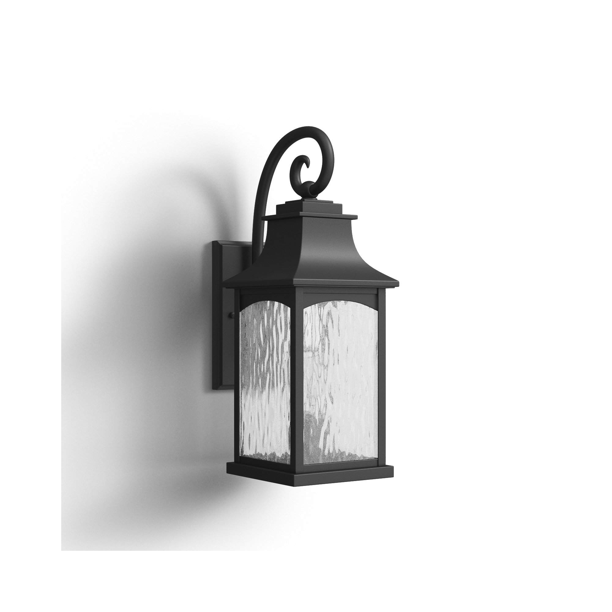 Danny Outdoor Wall Lantern, Black, 3 - Bulb, 23.75'' H X 8.5'' W X 12'' D